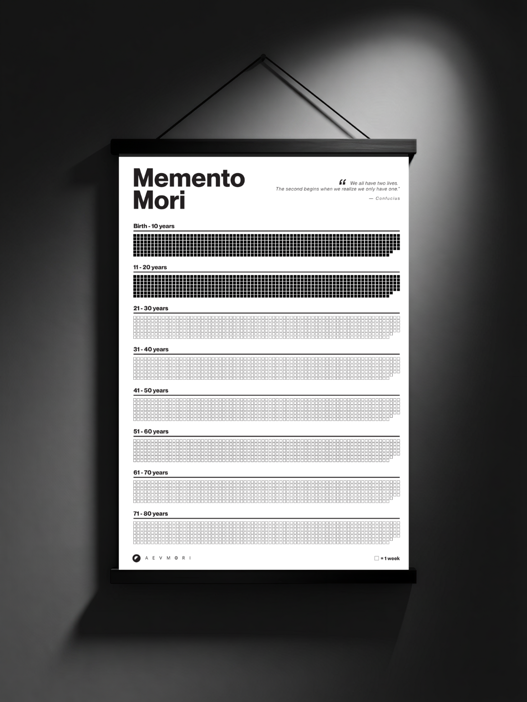 Memento Mori Life Calendar