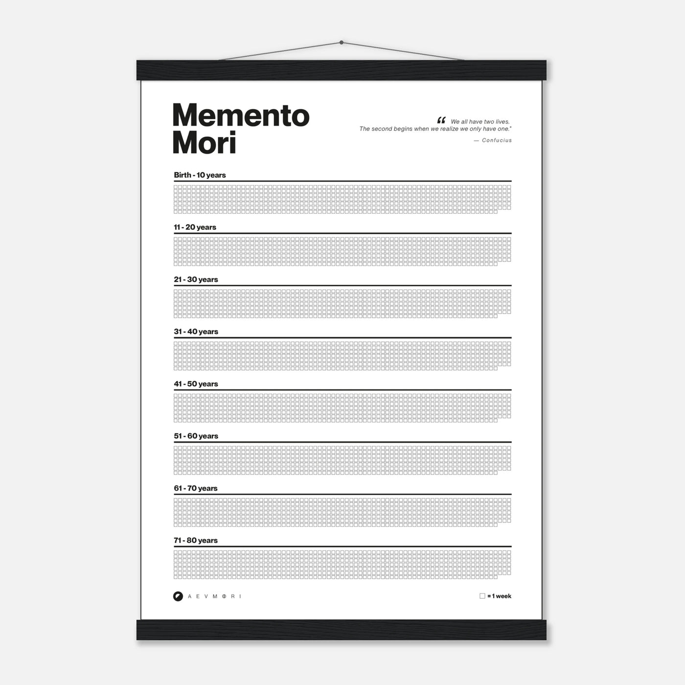 Memento Mori Life Calendar